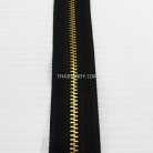 รางผ้าซิปเฉพาะรางซิป ฟันเหล็ก ขนาดเบอร์ 3 ฟันสีทองเหลือง บรรจุ 12 หลา สีดำ รูป 2