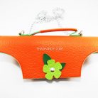 ฝาปิดกระเป๋าพร้อมสาย พร้อมสายโซ่ ขนาด 29x25.5 cm  บรรจุ 1 อัน สีส้ม รูป 2