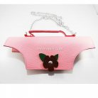 ฝาปิดกระเป๋าพร้อมสาย พร้อมสายโซ่ ขนาด 29x25.5 cm  บรรจุ 1 อัน สีชมพูอ่อน รูป 2