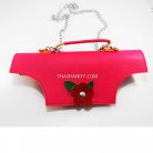 ฝาปิดกระเป๋าพร้อมสาย พร้อมสายโซ่ ขนาด 29x25.5 cm  บรรจุ 1 อัน สีชมพูเข้ม รูป 2