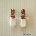 หัวซิปฟันไนลอน พลาสติก ขนาดเบอร์ 5  บรรจุ 1 อัน สีขาว รูป 2