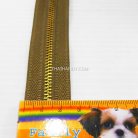 รางผ้าซิปเฉพาะรางซิป ฟันเหล็ก ขนาดเบอร์ 3 ฟันสีทองเหลือง บรรจุ 50 หลา สีกากีเข้ม รูป 3