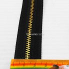 รางผ้าซิปเฉพาะรางซิป ฟันเหล็ก ขนาดเบอร์ 3 ฟันสีทองเหลือง บรรจุ 50 หลา สีดำ รูป 3