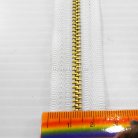 รางผ้าซิปเฉพาะรางซิป ฟันเหล็ก ขนาดเบอร์ 3 ฟันสีทองเหลือง บรรจุ 12 หลา สีขาว รูป 3