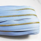 รางผ้าซิปเฉพาะรางซิป ฟันเหล็ก ขนาดเบอร์ 3 ฟันสีทองเหลือง บรรจุ 50 หลา สีฟ้าอมเทา รูป 2