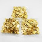 หัวซิปฟันเหล็ก ใบไม้ ขนาดเบอร์ 5  บรรจุ 300 อัน สีทอง