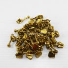 หัวซิปฟันเหล็ก หัวไม้ขีด ขนาดเบอร์ 5  บรรจุ 100 อัน สีทอง รูป 2