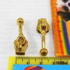 หัวซิปฟันเหล็ก หัวไม้ขีด ขนาดเบอร์ 5  บรรจุ 100 อัน สีทอง รูป 3