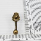 หัวซิปฟันเหล็ก หัวไม้ขีด ขนาดเบอร์ 5  บรรจุ 300 อัน สีทองรมดำ รูป 3