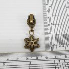 หัวซิปฟันเหล็ก ตะขอเกี่ยวใบไม้ ขนาดเบอร์ 5  บรรจุ 10 อัน สีทองรมดำ รูป 3