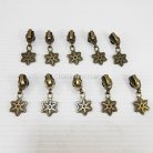 หัวซิปฟันเหล็ก ตะขอเกี่ยวใบไม้ ขนาดเบอร์ 5  บรรจุ 100 อัน สีทองรมดำ รูป 2