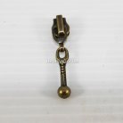 หัวซิปฟันเหล็ก ตะขอเกี่ยวหัวไม้ขีด ขนาดเบอร์ 5  บรรจุ 10 อัน สีทองรมดำ รูป 2