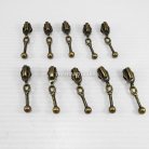 หัวซิปฟันเหล็ก ตะขอเกี่ยวหัวไม้ขีด ขนาดเบอร์ 5  บรรจุ 100 อัน สีทองรมดำ รูป 2