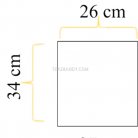 แผ่นเฟรมพลาสติก สี่เหลี่ยม ขนาด 26x34 cm.  บรรจุ 12 อัน สีขาว รูป 3