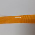 สายผ้า-ผ้ากุ๊น PP  ลายเวอร์จิ้น ขนาด 7 หุน บรรจุ 1 เมตร สีเหลืองเข้ม