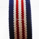 สายผ้า-ผ้ากุ๊น Cotton (ฝ้าย) ลายสลับ ขนาด 1.5 นิ้ว บรรจุ 50 หลา สีกรมแดงครีม รูป 2