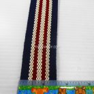 สายผ้า-ผ้ากุ๊น Cotton (ฝ้าย) ลายสลับ ขนาด 1.5 นิ้ว บรรจุ 50 หลา สีกรมแดงครีม รูป 3