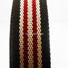 สายผ้า-ผ้ากุ๊น Cotton (ฝ้าย) ลายสลับ ขนาด 1.5 นิ้ว บรรจุ 50 หลา สีน้ำตาลเข้มแดงครีม รูป 2