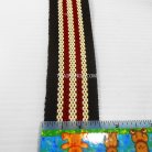 สายผ้า-ผ้ากุ๊น Cotton (ฝ้าย) ลายสลับ ขนาด 1.5 นิ้ว บรรจุ 1 เมตร สีน้ำตาลเข้มแดงครีม รูป 2