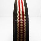 สายผ้า-ผ้ากุ๊น Cotton (ฝ้าย) ลายสลับ ขนาด 1.5 นิ้ว บรรจุ 1 เมตร สีน้ำตาลเข้มแดงครีม รูป 3