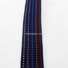 สายผ้า-ผ้ากุ๊น Cotton (ฝ้าย) ลายจุดไข่ปลา ขนาด 1.5 นิ้ว บรรจุ 1 เมตร สีกรม