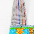 สายผ้า-ผ้ากุ๊น Cotton (ฝ้าย) ลายจุดไข่ปลา ขนาด 1.5 นิ้ว บรรจุ 1 เมตร สีเทาเงิน รูป 2