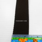 สายผ้า-ผ้ากุ๊น Cotton (ฝ้าย) ลายลอน ขนาด 1.2 นิ้ว บรรจุ 50 หลา สีน้ำตาลเข้ม รูป 3