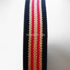 สายผ้า-ผ้ากุ๊น Cotton (ฝ้าย) ลายสลับ ขนาด 1.5 นิ้ว บรรจุ 50 หลา สีกรมบานเย็นครีม รูป 2