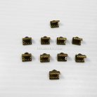 บานพับ โลหะ ขนาด 8 mm  บรรจุ 100 อัน สีทองรมดำ รูป 2