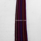 สายผ้า-ผ้ากุ๊น Cotton (ฝ้าย) ลายจุดไข่ปลา ขนาด 1.5 นิ้ว บรรจุ 1 เมตร สีม่วง