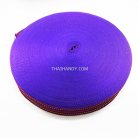 สายผ้า-ผ้ากุ๊น Cotton (ฝ้าย) ลายจุดไข่ปลา ขนาด 1.5 นิ้ว บรรจุ 50 หลา สีม่วง