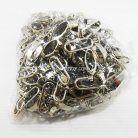 คอหมาโลหะ แฟชั่น ขนาด 3.8x5.5 cm  บรรจุ 100 อัน สีนิเกิ้ล