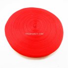 สายผ้า-ผ้ากุ๊น PP  ลายเวอร์จิ้น ขนาด 7 หุน บรรจุ 100 เมตร สีแดง