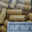 ลูกปัดไม้ กระบอก ขนาด 5×15 mm  บรรจุ 100 กรัม สีครีม รูป 2