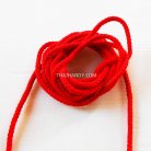 เชือกถักเปีย  PP  ขนาด 4 mm  บรรจุ 500 กรัม สีแดง