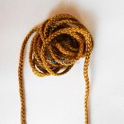 เชือกถักเปีย  PP  ขนาด 5 mm  บรรจุ 500 กรัม สีทอง