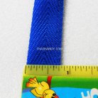 สายผ้า-ผ้ากุ๊น PP  ลายก้างปลา ขนาด 6 หุน (2 cm) บรรจุ 1 เมตร สีน้ำเงิน รูป 3