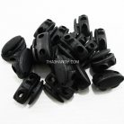 ตัวล็อคเชือก  UFO 2 รู ขนาดใหญ่ บรรจุ 100 อัน สีดำ รูป 2