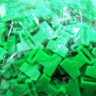 ตัวล็อคสายก้ามปูสี่เหลี่ยม พลาสติก ขนาด 1/2 นิ้ว (4 หุน) บรรจุ 100 อัน สีเขียว