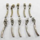 หัวซิปฟันไนลอน เขาหนา ขนาดเบอร์ 5  บรรจุ 10 อัน สีเงิน