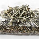 หัวซิปฟันไนลอน เขาหนา ขนาดเบอร์ 5  บรรจุ 100 อัน สีเงิน