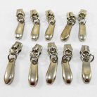 หัวซิปฟันไนลอน เล็บหนา ขนาดเบอร์ 5  บรรจุ 10 อัน สีเงิน