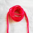 เชือกถักเปีย  PP  ขนาด 4 mm  บรรจุ 500 กรัม สีชมพูบานเย็นนีออน