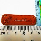 ป้ายหนัง หนัง ขนาด 1.5x5 cm  บรรจุ 50 อัน สีน้ำตาล รูป 3
