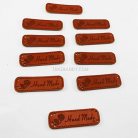 ป้ายหนัง หนัง ขนาด 1.5x5 cm  บรรจุ 100 อัน สีน้ำตาล รูป 2