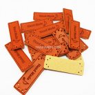 ป้ายหนัง หนัง ขนาด 1.5x5 cm  บรรจุ 100 อัน สีน้ำตาล รูป 2