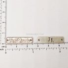 ป้ายโลหะ สี่เหลี่ยม ขนาด 2.5x0.5 cm  บรรจุ 10 อัน สีนิเกิ้ล รูป 2
