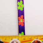 สายผ้า-ผ้ากุ๊น Cotton (ฝ้าย) การ์ตูน 2 หน้า ขนาด 3 หุน (1 cm) บรรจุ 1 เมตร สีม่วงดอกไม้ รูป 3