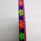 สายผ้า-ผ้ากุ๊น Cotton (ฝ้าย) การ์ตูน 2 หน้า ขนาด 3 หุน (1 cm) บรรจุ 50 เมตร สีม่วงดอกไม้ รูป 2