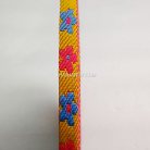 สายผ้า-ผ้ากุ๊น Cotton (ฝ้าย) การ์ตูน 2 หน้า ขนาด 3 หุน (1 cm) บรรจุ 1 เมตร สีชมพูเหลืองดอกไม้ รูป 2